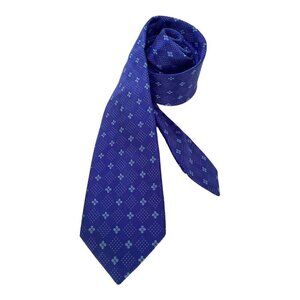 IMPUNTURA Blue Flower Print Luxury Designer Silk Tie Made In Italy W: 3" EX COND